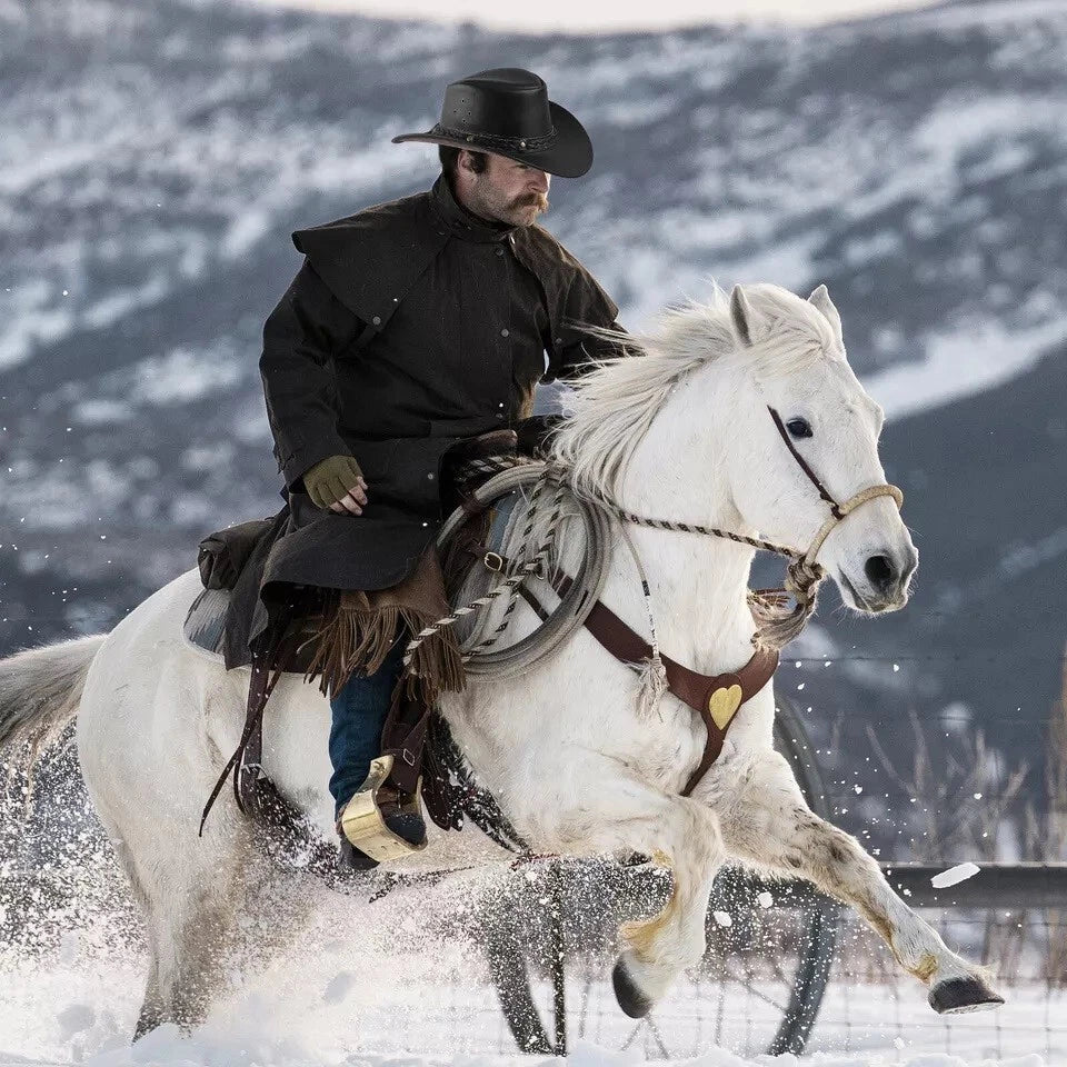 Western Style Genuine Leather Cowboy hat for Men and Women Shapeable Wide Brim